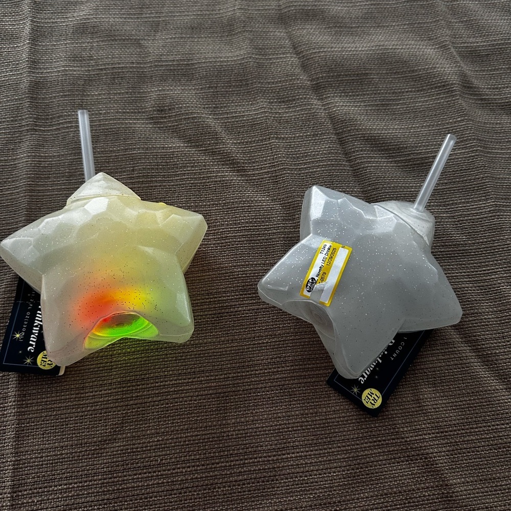Star-Shaped LED Party Cups - Multicolor set of 4